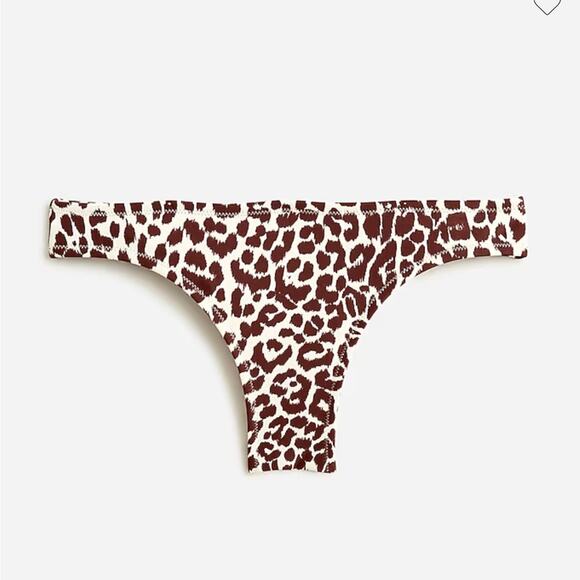 NWT J.Crew Full Coverage Bikini Bottom In Leopard Print - Picture 2 of 11